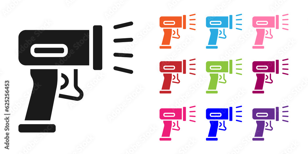 Aufkleber black scanner scanning bar code icon isolated on white background. barcode label sticker. identifica
