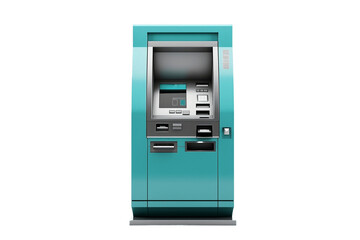 ATM Isolated on Transparent Background. AI - obrazy, fototapety, plakaty