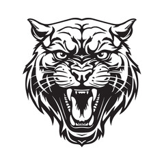 Fototapeta na wymiar Panther head. vector illustration isolated on white background
