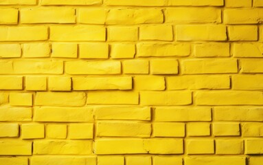 Yellow Wall. Yellow Brick Wall. Light Background for Design. Background. Made With Generative AI.	