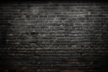 Fototapeta na wymiar Black Wall. Black Brick Wall. Light Background for Design. Background. Made With Generative AI. 