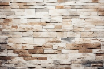 Cream Wall. Cream Brick Wall. Light Background for Design. Background. Made With Generative AI.