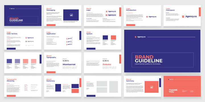 Brand Guideline Presentation Brand Guideline Manual Purple Brand Guideline Brand Strategy Guideline Template	