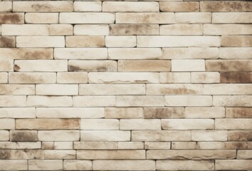 Cream Wall. Cream Brick Wall. Light Background for Design. Background. Made With Generative AI.	