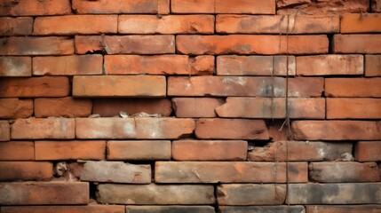 Red Wall. Red Brick Wall. Light Background for Design. Background. Made With Generative AI.	
