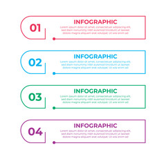 Business process infographic template. 4 Steps infographics template. EPS 10 Vector.