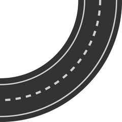 Naklejka premium Roads and highway different intersection piece