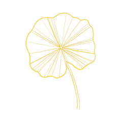 Outline art illustration with gold leaf