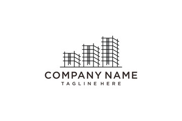 Building with structure logo design template.