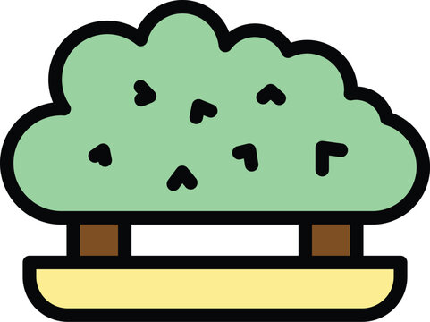 recommend clip art: Tree trimming icon outline vector. Plant trim. Arborist garden color flat