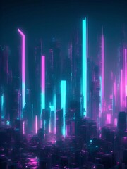 Obraz premium futuristic cyberpunk city abstract background Cinematic generative ai illustration art