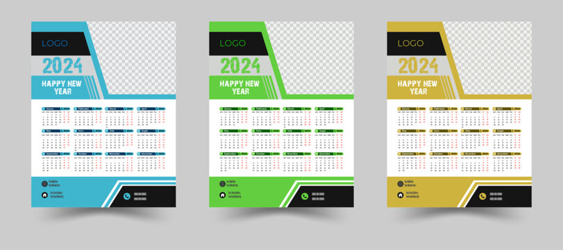 Lifestyle Wall Calendar 2024 Layout