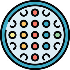 Pop it toy icon outline vector. Fidget poptit. Push sensory color flat