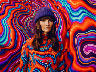 Colorful Elegance.  Abstract Chic. Mystical Glamour. AI Generated