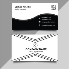 Free vector modern black and white business card design