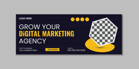 digital marketing corporate facebook cover design template