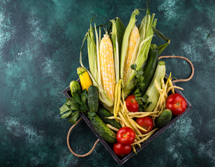 Assortment of various vegetables. Summer harvest. © Yulia Furman