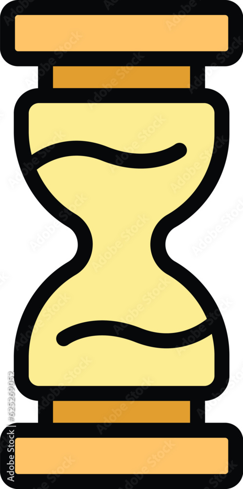 Poster time management icon outline vector. control schedule. work efficiency color flat