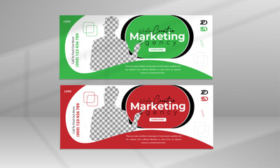 Promotional Business Web Banner Vector Design Template