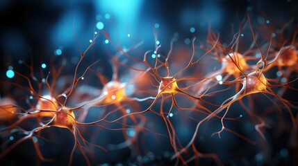 The Brain Neurons Under a Microscope. Generative AI