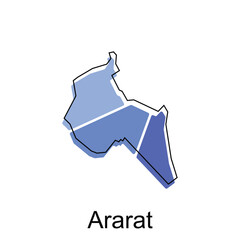 Ararat map. vector map of Armenia country vector design template, suitable for your company