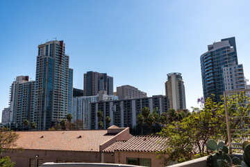 Fototapeta na wymiar Downtown San Diego on a Midsummer Day 