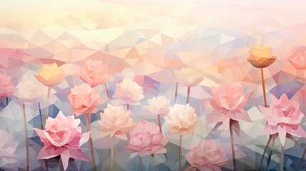 Peaceful Pattern of Flowers with Soft Colors