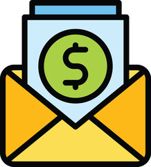 Free course program icon outline vector. Online education. Study website color flat