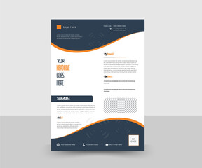 Corporate Business flyer with photo and template 