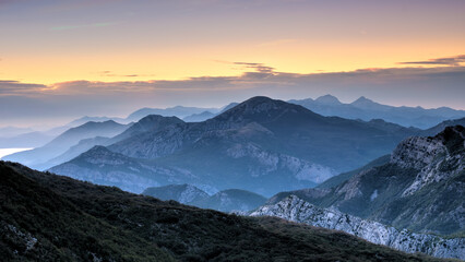 Twilight on the Rumija mountains