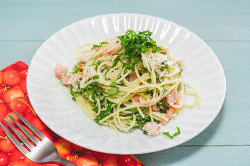 青じそとベーコンのペペロンチーノ