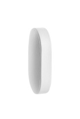 One pill isolated on white. Drug therapy