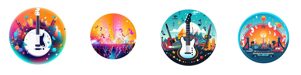Music Festival clipart collection, vector, icons isolated on transparent background