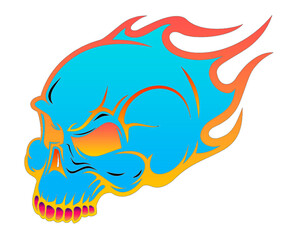 Calavera con ultra colores