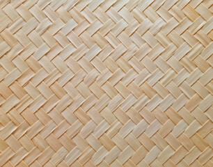 A woven straw surface made of bamboo, ecological in natural colors is used for carpets or for serving food, for the bottom of a pot or a plate. Ecological material that can be recycled
