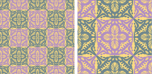 Vector illustration. Bright seamless graphic pattern.