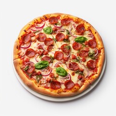 pizza isolated on white