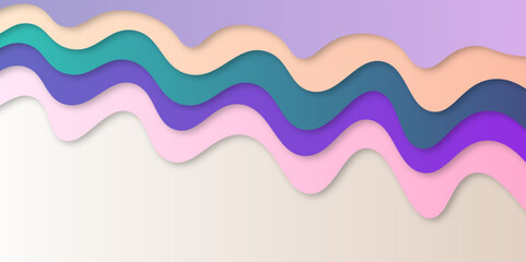 Paper cut abstract background. Vector illustration. Papercut design. Realistic summer texture trendy style. colorfull background
