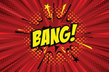 Comic bang in a vector background