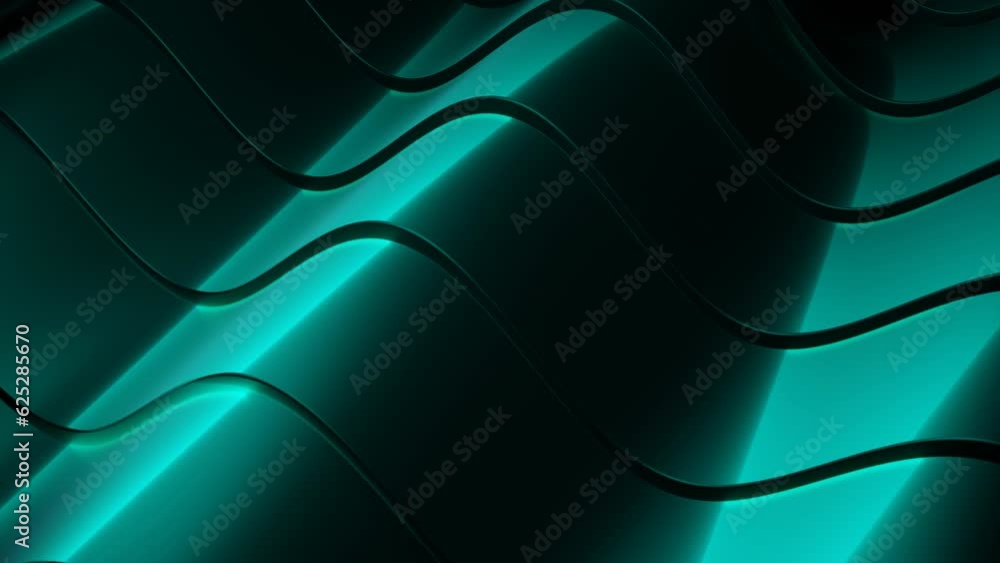 Poster turquoise stripes. design. a bright background with structures bonded together and moving in differe