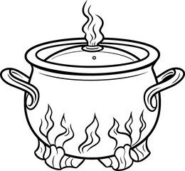 Witch Broom Vector Art