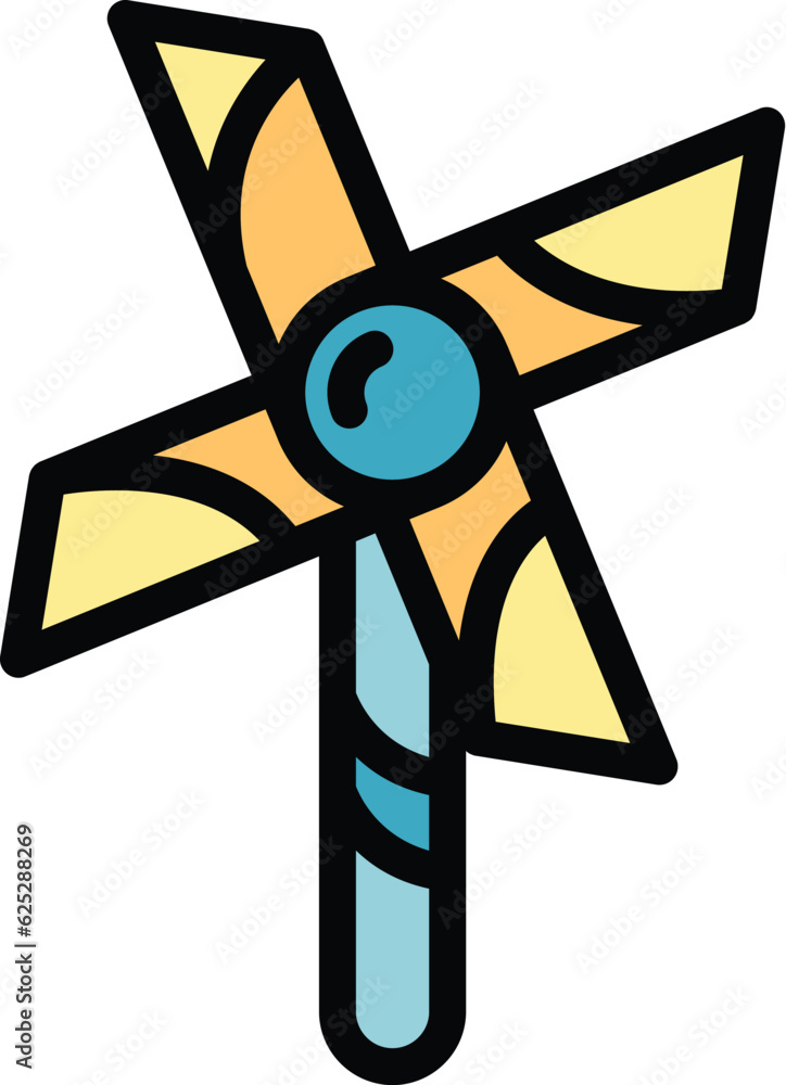 Aufkleber motor fine spinner icon outline vector. skills development. speech memory color flat