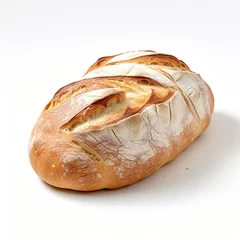 Fotobehang Bakkerij Loaf of bread isolated on white background.