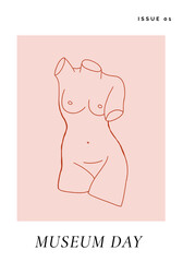 Creative modern classical Sculpture. Venus. TShirt Design, Printing, clothes, bags, posters, invitations, cards, leaflets etc. Vector illustration hand drawn. Vector illustration