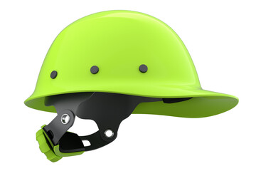 Green safety helmet or hard cap isolated on white background