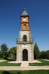 Fototapeta na wymiar Bilecik Clock Tower in Turkey.