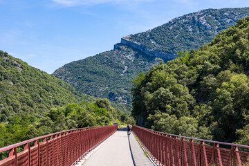 Falaise de la réserve naturelle de Combe Chaude, située au sud-ouest du massif des Cévennes,...