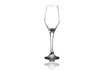 empty wine glass isolated on