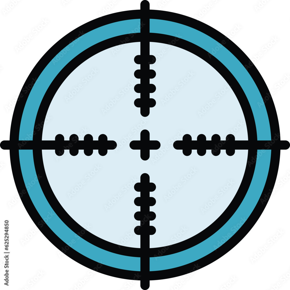 Aufkleber focus frame icon outline vector. business target. digital objective color flat