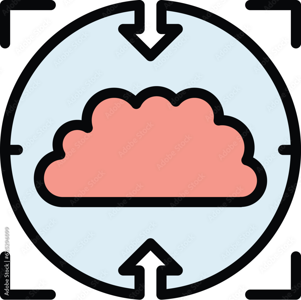 Aufkleber cognitive concentration icon outline vector. brain development. mental abilities color flat